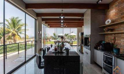Casa em alto padrão Condomínio Porto das Águas, com 3 suítes à venda, 283 m² por R$ 2.850.000 - Zona Rural - Porecatu/PR
