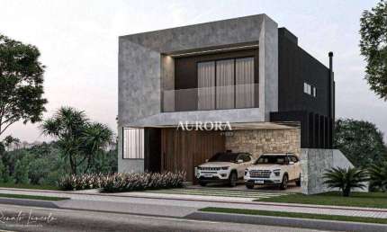 Sobrado no  Parque Tauá - Araçari com 3 dormitórios à venda, 202 m² por R$ 1.800.000 - Jardim Morumbi - Londrina/PR