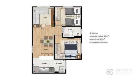 Apartamento com 2 quartos à venda na Rua Oséias Furtoso, 1051, Dom Pedro II, Londrina