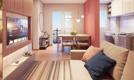 Apartamento no Residencial Granvi com 2 dormitórios à venda, 50 m² por R$ 289.000 - Pacaembu - Londrina/PR