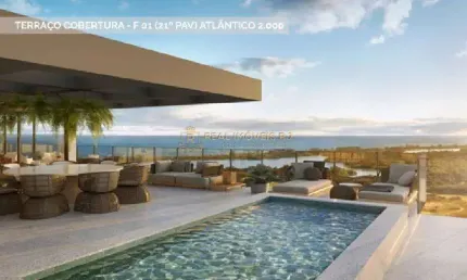 Atlântico golfe, barra da tijuca - cobertura linear de luxo - vista mar!