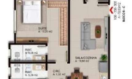 Apartamento para Venda em Florianópolis, Ingleses, 2 dormitórios, 1 suíte, 2 banheiros, 1 vaga