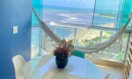 EA-Oportunidade apartamento em Candeias vista mar, andar alto, reformado, 64m² e lazer completo