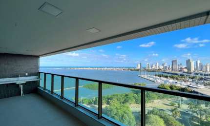 Oportunidade para venda no Exclusivo Mirante do Cais, apartamento com 4 quartos, 227m²,  vista mar, 4 vagas e lazer completo