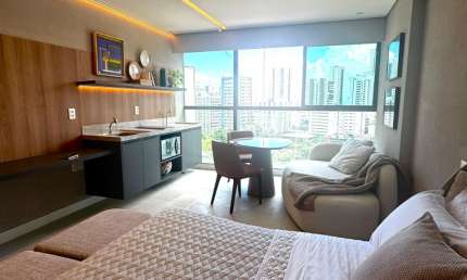 EM- Edf Praia de Gameleira | Apartamento 1 quartos 1 suíte 28m² I Em Boa viagem