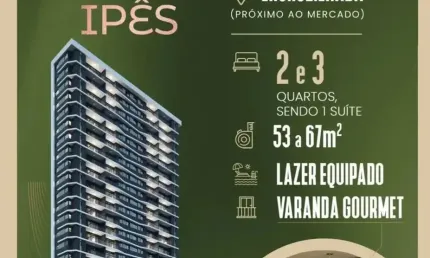 Praça dos Ipês  Apartamentos de 3 Quartos com Varanda Gourmet e Estrutura Completa na Encruzilhada