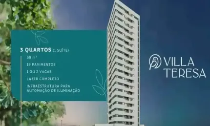 Villa Teresa | Entrega em 2024 | Madalena | 3 quartos | 1 e 2 vagas