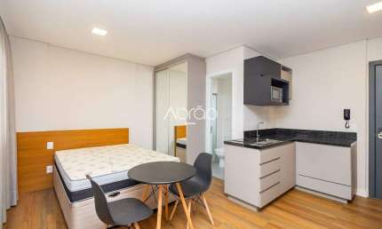 Studio mobiliado completo com sacada para alugar no Batel – 30,33 m² - BF2211 | Ref 400