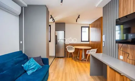 Apartamento mobiliado para primeira locação no batel – próximo ao shopping estação - 33 m² | ref. 441