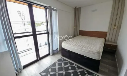 Apartamento mobiliado para alugar no rebouças – 1 quarto com sacada e ótima localização | ref 205