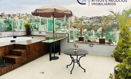 Cobertura à venda, 4 quartos, 1 suíte, 2 vagas, Santa Lúcia - Belo Horizonte/MG