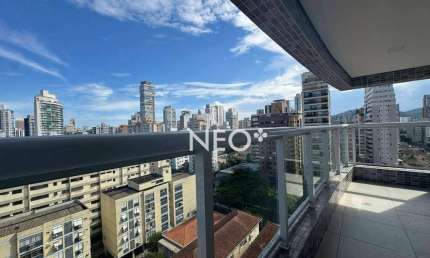 Apartamento aconchegante com varanda em localização privilegiada - Apto com 2 dormitórios à venda, 65 m² por R$ 1.050.000 - Boqueirão - Santos/SP