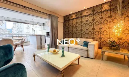 Apartamento mobiliado com varanda gourmet na Ponta da Praia – conforto e lazer em localização nobre de Santos