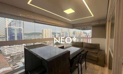 Apartamento para locação na Ponta da Praia com vista para o mar e lazer completo – Santos/SP
