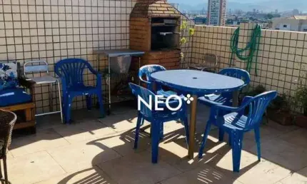 Apartamento Triplex com 3 dormitórios à venda, 142 m² por R$ 860.000 - Boqueirão - Santos/SP
