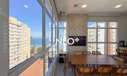 Cobertura com 3 dormitórios à venda, 166 m² por r$ 3.990.000,00 - embaré - santos/sp