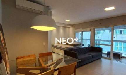 Apartamento com 1 dormitório para alugar, 57 m² por R$ 4.700,00/mês - Gonzaga - Santos/SP