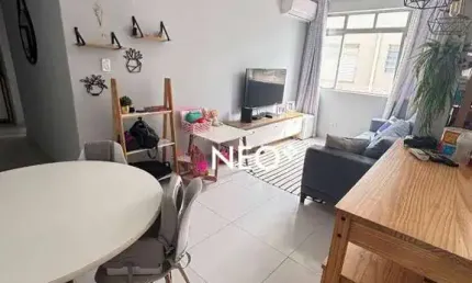 Apartamento com 2 dormitórios à venda, 86 m² por r$ 368.000,00 - marapé - santos/sp