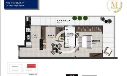 Apartamento com 1 dormitório à venda, 58 m² por R$ 420.000,00 - Braga - Cabo Frio/RJ