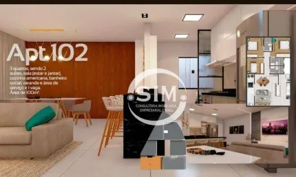 Apartamento com 3 dormitórios à venda, 99 m² por R$ 452.951 - Centro - São Pedro da Aldeia/RJ