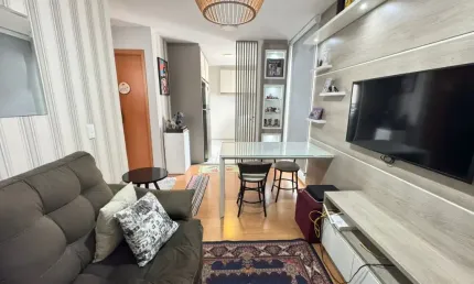 Apartamento semimobiliado 02 dormitórios no residencial azaleias