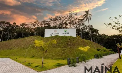 Terreno em condomínio fechado à venda no ponta aguda, blumenau , 398 m2 por r$ 350.000