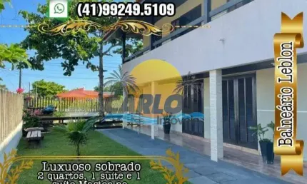 Casa com 4 quartos à venda na avenida niterói, 135, leblon, pontal do paraná por r$ 530.000
