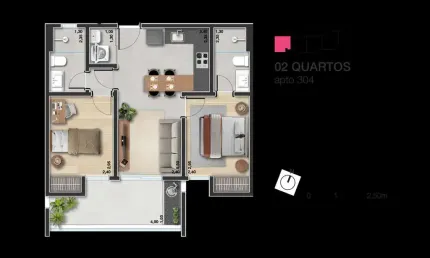 Lançamento! Apartamento 02 quartos sendo 2 suítes ao lado do Colégio Jesuítas!