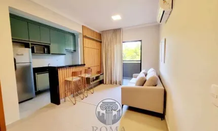 Apartamento de luxo à venda em Ribeirão Preto-SP, Jardim Recreio: 1 quarto, 1 suíte, 2 salas, 2 banheiros, 1 vaga de garagem, 45m².