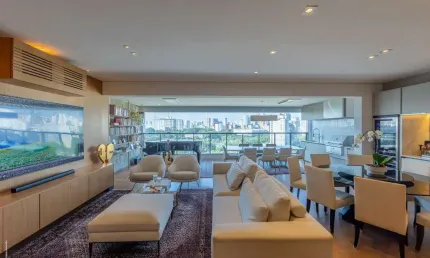 Aconchegante apartamento tipo para venda em Indianópolis com 3 quartos, sendo 3 suítes, 163m²