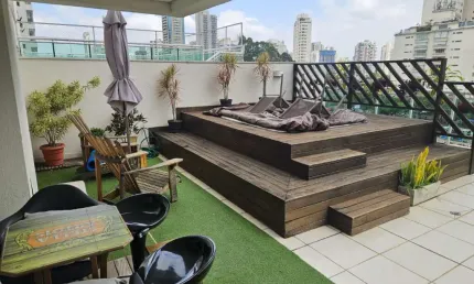 Atraente apartamento garden para venda em Campo Belo com 1 quarto, sendo 1 suíte, 120m²
