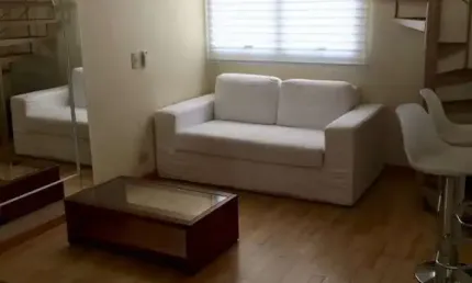 Versátil apartamento tipo para locação em vila olímpia com 1 quarto, sendo 1 suíte, 50m²