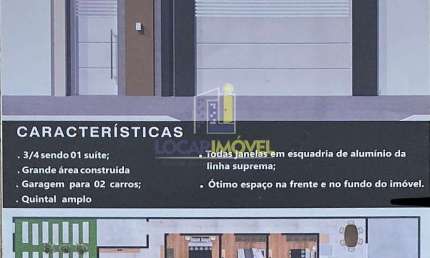 Vendo linda casa de 104M² ao lado do Vog Allegro - 3 quartos sendo uma suíte + 2 vagas , Primavera,