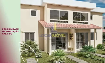 Casa de 2 quartos com possibilidade de ampliação em condomínio fechado com  infraestrutura de lazer