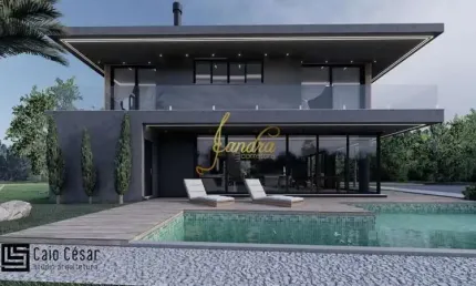 Sobrado no condomínio malibu com 05 suites e piscina