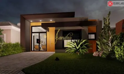 Excelente casa no condomínio blue  estilo contemporânea, composta por 4 suítes