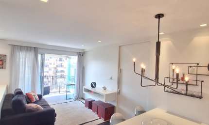 Lindo apartamento para locação mobiliado 1 dormitório 1 vaga Alphaville