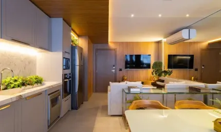 Apartamento no azure compact life com 81 m², 2 suítes , setor marista, goiâni