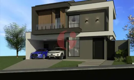 Sobrado para venda com 3 quartos e 4 vagas de garagem - 160m² no Condomínio Terras do Vale | Caçapava