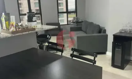 Apartamento para venda com 1 quarto e 2 vagas de garagem - 52m² no jardim aquarius