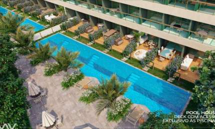 Excelente resort com 2 quartos em Muro Alto - Recife -PE
