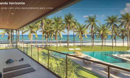 Excelente apartamento à beira mar com 2 quartos em Praia dos Carneiros - Tamandaré - PE