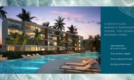 Apartamento em condomínio à beirar mar na Praia dos Carneiros - Tamandaré - PE