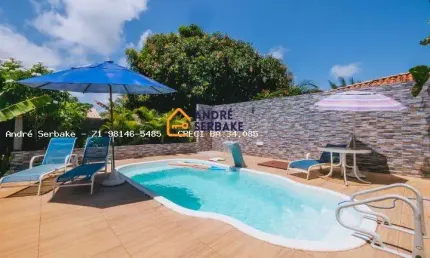 Casa na Praia para Venda em Camaçari, Ilha do Meio, 2 dormitórios, 2 suítes, 3 banheiros