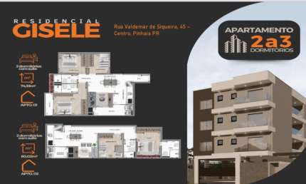 Apartamento Res. Gisele 03 quartos no centro Pinhais