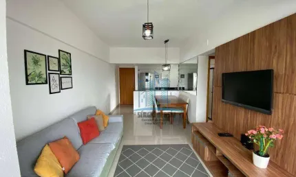 Aluga-se belo apartamento mobiliado, próximo às Universidades em Santos, no bairro do Boqueirão.