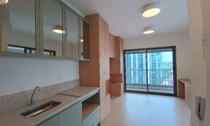 Studio Pinheiros/Faria Lima: 44m², Varanda, Lazer e Conforto.
