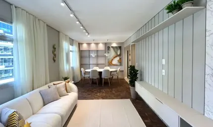 Vende apto reformado e decorado - semi mobiliado, (3 quartos) 1 suíte e 2 demi-suítes, 1 vaga