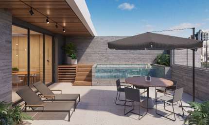 Cobertura  Alto Padrão, com 4 suítes, 303 m² privativos, 5 vagas de garagem, no Bigorrilho