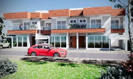 Casa sobrado, nova, em fase de entrega, ótima localização com 03 d, chur e e gar.